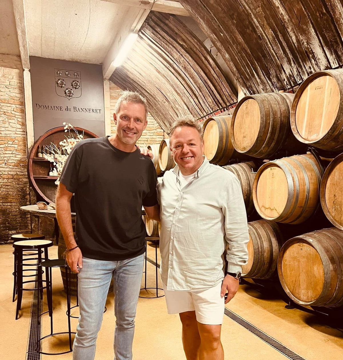 Kees en Arjan bij Domaine du Banneret